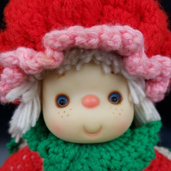 Crochet Doll 70s Retro Handmade Girl Christmas Gift Vtg Cottage Bedroom Decor - Picture 3 of 16